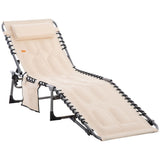 Outsunny - Padded Folding Chaise Lounge Chair, Outdoor