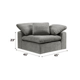 Naveen Modular Sectional With Ottoman - Modular Sofa Set with Ottoman - Beige or Dark Gray