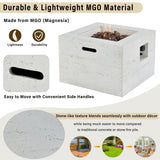U_Style MGO Outdoor Square Fire Pit with Steel Burner