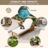 Outdoor Chaise Lounge With 5 Position Adjustable Backrest (Set of 2)