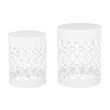 Outdoor Metal Set of 2 End Tables