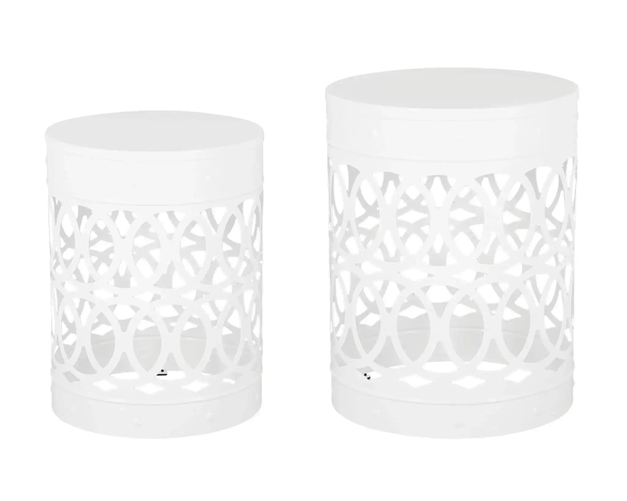 Outdoor Metal Set of 2 End Tables