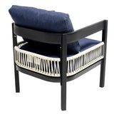 U_Style Multi-person Outdoor Iron Sofa Set with Table