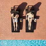 Patio Wicker Chaise Lounge Chairs Set of 2