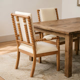 Set of 2 Rubber Wood Dining Chairs