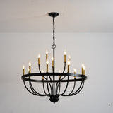 18-Light Industrial Iron Candle Chandelier