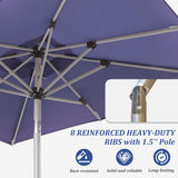 Rectangle Patio Umbrella with Crank Lift and Tilt Function