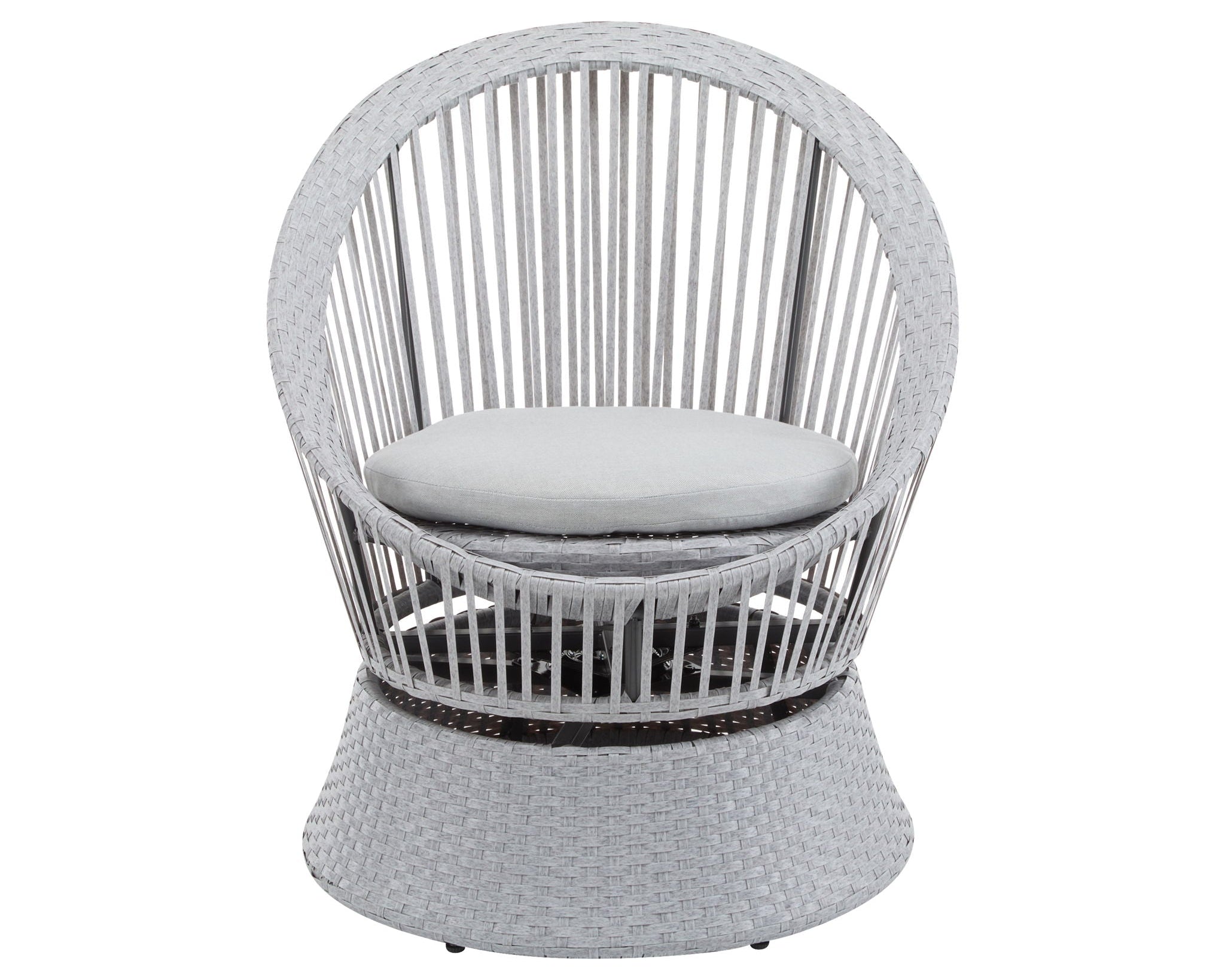 Modern Swivel Wicker Lounge Chair With Round Design