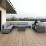 Stylish Entertainment Sectional Set, Outdoor Living