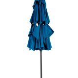 Aluminium 10ft 3 Tier Auto-tilt Outdoor Patio Umbrella - Dark Blue