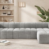 122" Modern L-Shaped Sectional Sofa with High-Density Foam and Chaise Lounge
