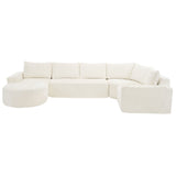 Modular Cloud Sectional Sofa Set, U-Shaped Upholstered Couch With Deep Seat