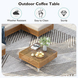 K&K 8-Piece Patio Furniture Set with Fire Pit Table