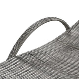 K&K 80" Outdoor Wicker Chaise Lounge Chairs Set of 2