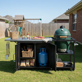 K&K 76.6' Outdoor Grill Cart with Storage Cabinet