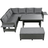 Tomax 5-Piece Outdoor Patio Rattan Sofa Set