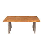 Outdoor Acacia Wood Dining Table, Teak Finish