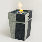 20' Propane Gas Fire Pit Table, 50000 BTU Square Concrete Fire Pit