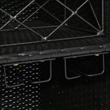 K&K 52.8"W Wicker Outdoor Grill Cart with Extended Table Top