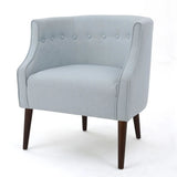 Contemporary Upholstered Club Chair With Button Tufting