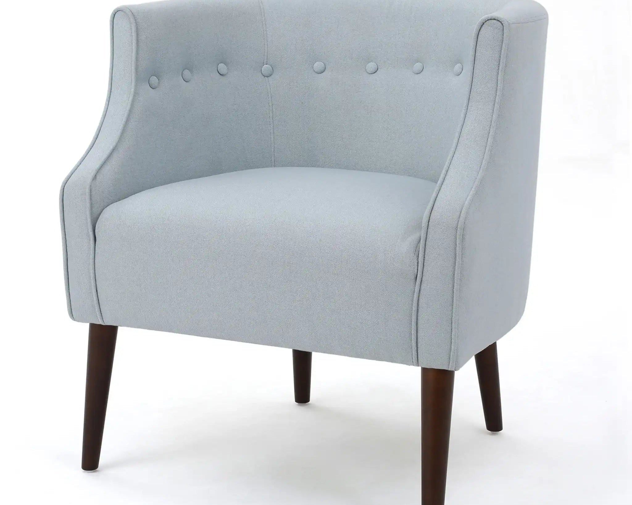 Contemporary Upholstered Club Chair With Button Tufting