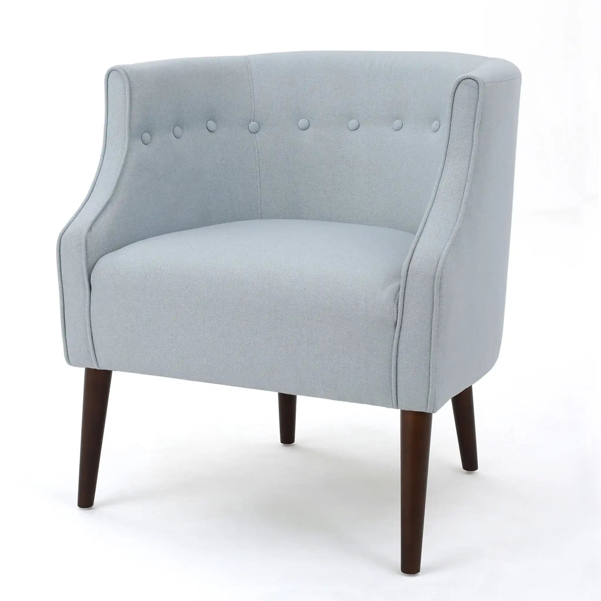 Contemporary Upholstered Club Chair With Button Tufting