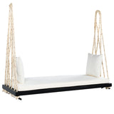 Patio Wooden Swing Chair Hanging Porch Swing Bench