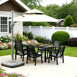 HDPE Outdoor Patio Dining Set with 6 Chairs