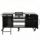 K&K 72.4' Large Grill Table for Big Green Egg