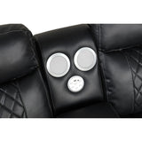 Power Reclining Sectional Sofa with Bluetooth Speakers – Black, Dark Gray, Beige
