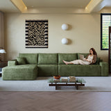 135" Cloud Sectional Couch with L-Shape Chaise - Plush Corduroy