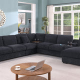 Celine - Fabric Corner Sectional Sofa With Right-Facing Chaise, Cupholders, And Charging Ports