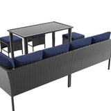 Elegant 7-Piece Outdoor Furniture Set with Waterproof Cushions
