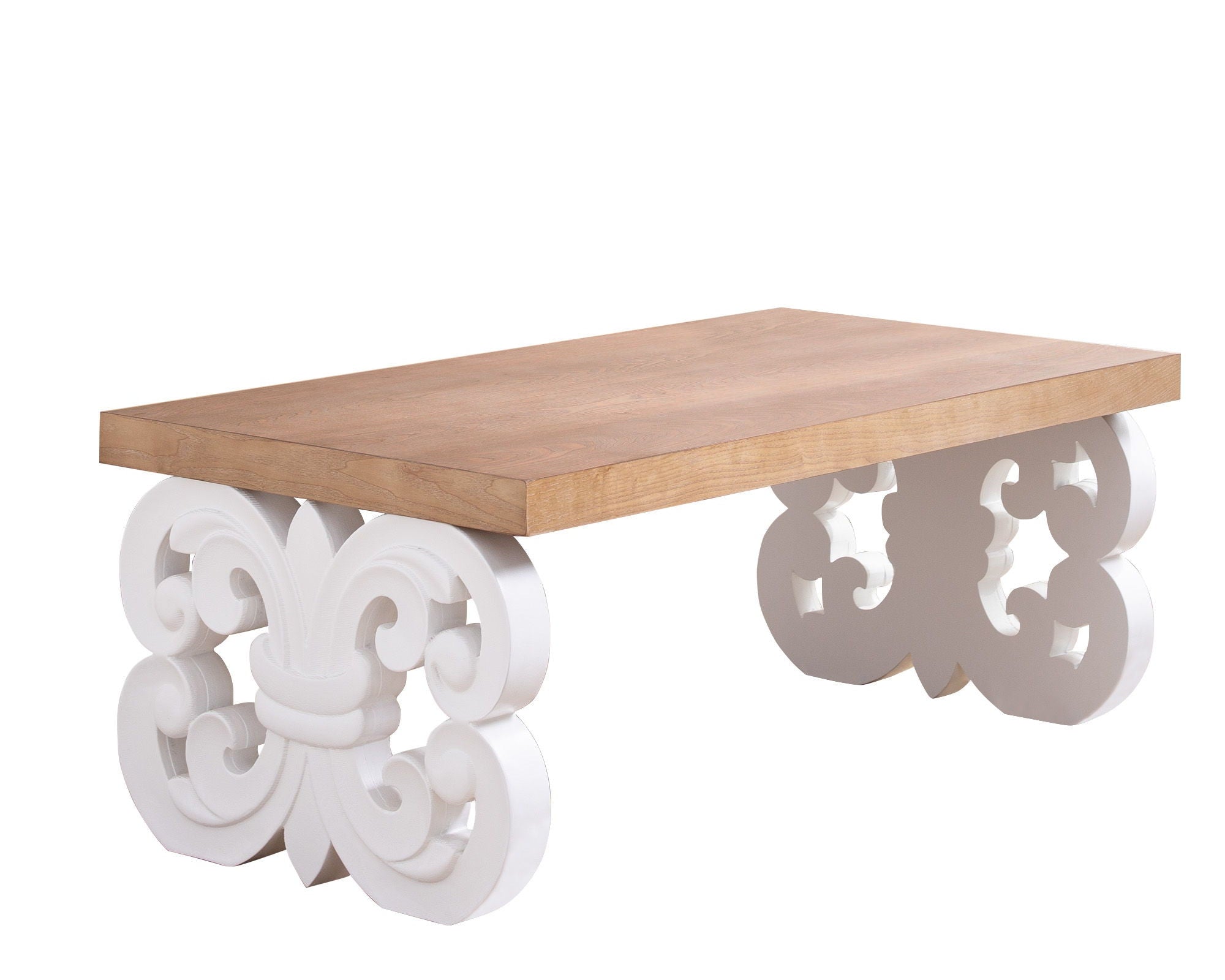 Ornate Scroll Base Coffee Table