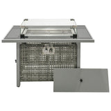 K&K 43' Propane Gas Fire Pit Table, Grey