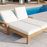TREXM Outdoor Double Lounge Chair with 5-Position Adjustable Backrest