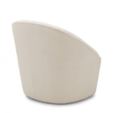 Anson - Swivel Chair With Soft Rounded Back - Off White