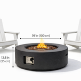 40' Round Outdoor Propane Fire Pit Table