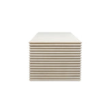 Veda - Geometric Waterfall Dining Table - White
