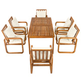 7 Pieces Patio Dining Set Outdoor Dining Table and Chairs