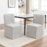 Linen Dining Chairs - Modern Fabric Side Chairs for Dining Room