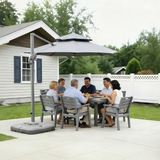 HDPE Outdoor Patio Dining Set - Table and Six Chairs