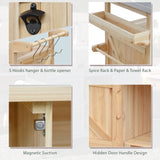 K&K Outdoor Kitchen Island, Rolling Bar Cart & Storage Cabinet