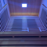 Blisspod | Milano | Full Spectrum Sauna Canadian Hemlock Ultra Low EMF | 6 Far Infrared & Red Glass Heater & Chromotherapy | 2 Person
