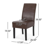 Contemporary Dining Chair With Rubberwood Legs (Set of 2)