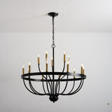 18-Light Industrial Iron Candle Chandelier