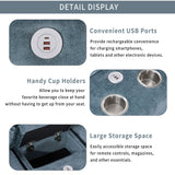Modern Sectional Sofa With Removable Ottomans, USB Ports
