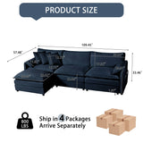 Modular Sectional Sofa Oversized Deep Seat L Shaped Couch Set for Living Room