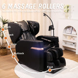 Massage Chair Recliner With Zero Gravity And Full Body Air Pressure - Black