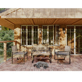4 Piece Patio Furniture Set With Acacia Wood Table Top